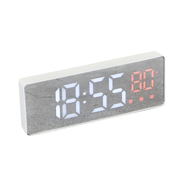 0715 LED ad attivazione vocale Muto Data Visualizzazione temperatura Orologio elettronico, Black Surface Blue Light, Black Surface Green Light, Black Surface Red Light, White Shell Blue Light, White Shell Green Light, White Shell Red Light             ...