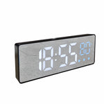 0715 LED ad attivazione vocale Muto Data Visualizzazione temperatura Orologio elettronico, Black Surface Blue Light, Black Surface Green Light, Black Surface Red Light, White Shell Blue Light, White Shell Green Light, White Shell Red Light             ...