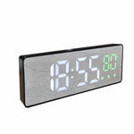 0715 LED ad attivazione vocale Muto Data Visualizzazione temperatura Orologio elettronico, Black Surface Blue Light, Black Surface Green Light, Black Surface Red Light, White Shell Blue Light, White Shell Green Light, White Shell Red Light             ...