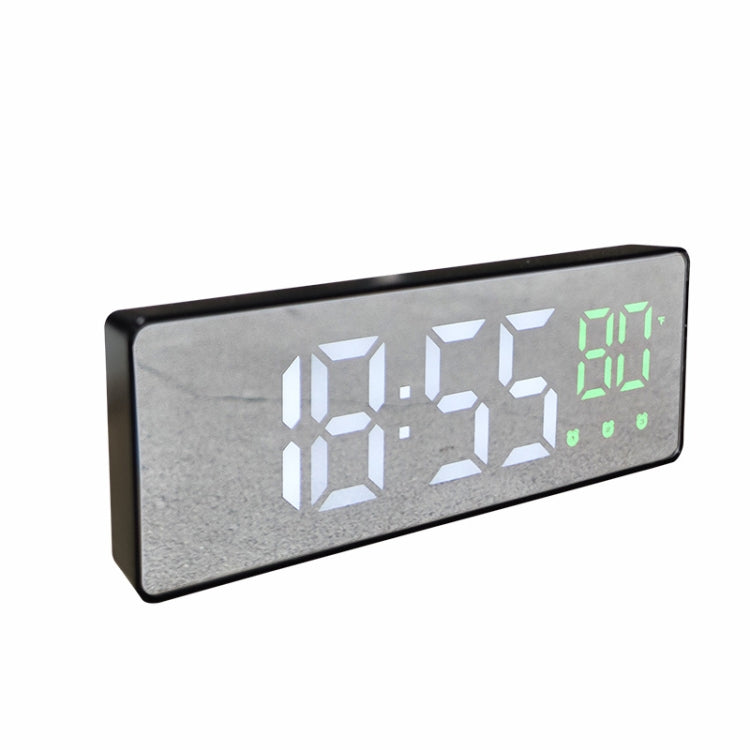0715 LED ad attivazione vocale Muto Data Visualizzazione temperatura Orologio elettronico, Black Surface Blue Light, Black Surface Green Light, Black Surface Red Light, White Shell Blue Light, White Shell Green Light, White Shell Red Light             ...