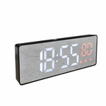 0715 LED ad attivazione vocale Muto Data Visualizzazione temperatura Orologio elettronico, Black Surface Blue Light, Black Surface Green Light, Black Surface Red Light, White Shell Blue Light, White Shell Green Light, White Shell Red Light             ...