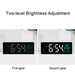 0715 LED ad attivazione vocale Muto Data Visualizzazione temperatura Orologio elettronico, Black Surface Blue Light, Black Surface Green Light, Black Surface Red Light, White Shell Blue Light, White Shell Green Light, White Shell Red Light             ...