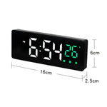 0715 LED ad attivazione vocale Muto Data Visualizzazione temperatura Orologio elettronico, Black Surface Blue Light, Black Surface Green Light, Black Surface Red Light, White Shell Blue Light, White Shell Green Light, White Shell Red Light             ...