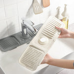 Tappetino drenante in silicone per rubinetto Tappetino antiscivolo per lavello da cucina, Large, Extra Large