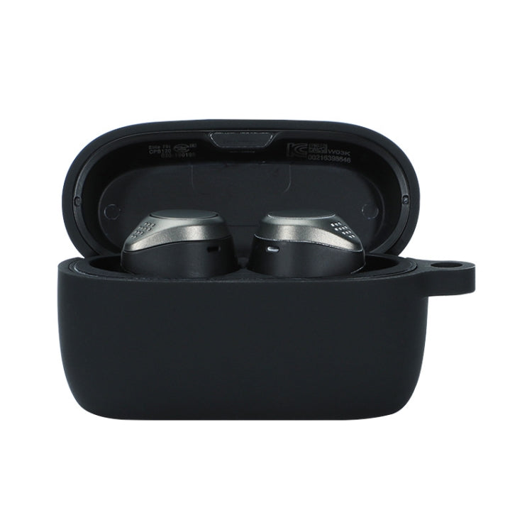 Per cuffie Bluetooth sportive Jabra Elite 75T Custodia morbida in silicone con ganci, Black, White, Pink, Red, Matcha Green, Wine Red, Yellow, Grass Green, Noon Blue
