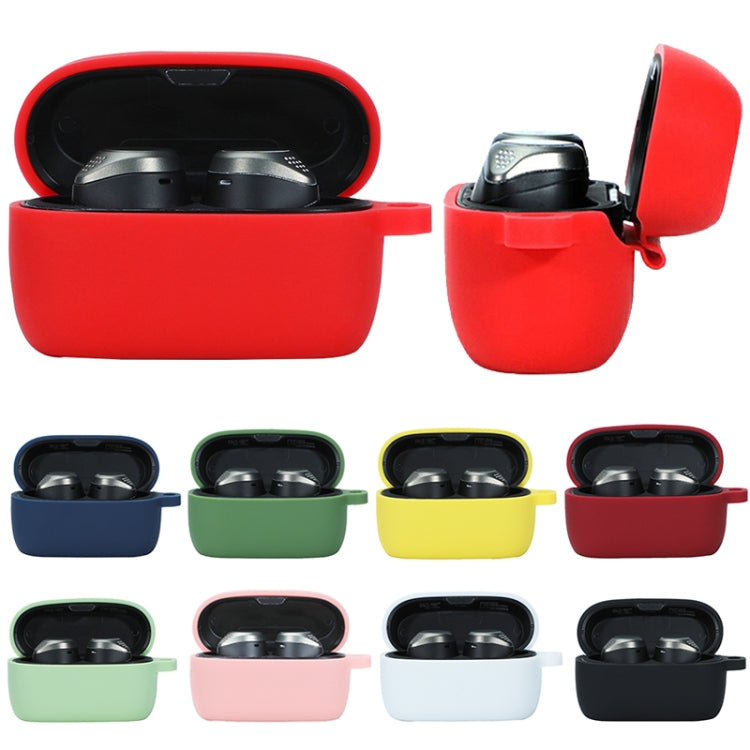 Per cuffie Bluetooth sportive Jabra Elite 75T Custodia morbida in silicone con ganci, Black, White, Pink, Red, Matcha Green, Wine Red, Yellow, Grass Green, Noon Blue