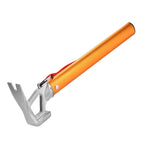 Martello per chiodi a terra multifunzionale per tende da campeggio all'aperto, Silver, Black, Orange