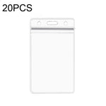 20 PCS Buste per carte di plastica verticali in PVC trasparente Buste per carte d'identità impermeabili Distintivi, ID Card Sleeves Badges