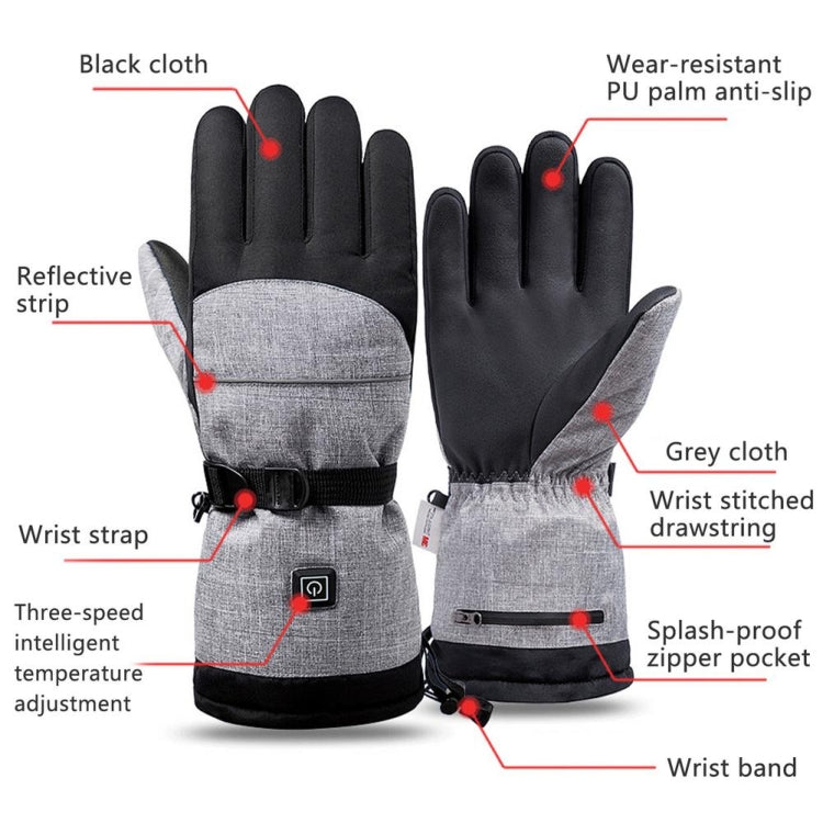 Guanti termici elettrici scaldamani riscaldanti invernali, specifica:, Only Gloves, With Battery Box