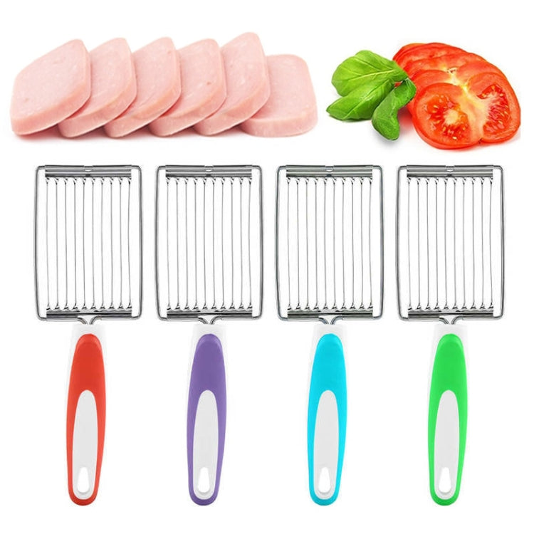 Affettatrice di carne per pranzo al pomodoro Taglierina per frutta in acciaio inossidabile antiscivolo, Fruit Cutter(Orange), Fruit Cutter(Purple), Fruit Cutter(Blue), Fruit Cutter(Green)