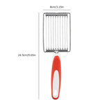 Affettatrice di carne per pranzo al pomodoro Taglierina per frutta in acciaio inossidabile antiscivolo, Fruit Cutter(Orange), Fruit Cutter(Purple), Fruit Cutter(Blue), Fruit Cutter(Green)