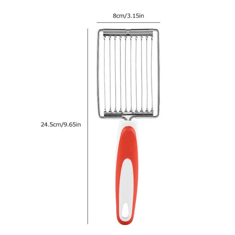 Affettatrice di carne per pranzo al pomodoro Taglierina per frutta in acciaio inossidabile antiscivolo, Fruit Cutter(Orange), Fruit Cutter(Purple), Fruit Cutter(Blue), Fruit Cutter(Green)