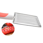 Affettatrice di carne per pranzo al pomodoro Taglierina per frutta in acciaio inossidabile antiscivolo, Fruit Cutter(Orange), Fruit Cutter(Purple), Fruit Cutter(Blue), Fruit Cutter(Green)