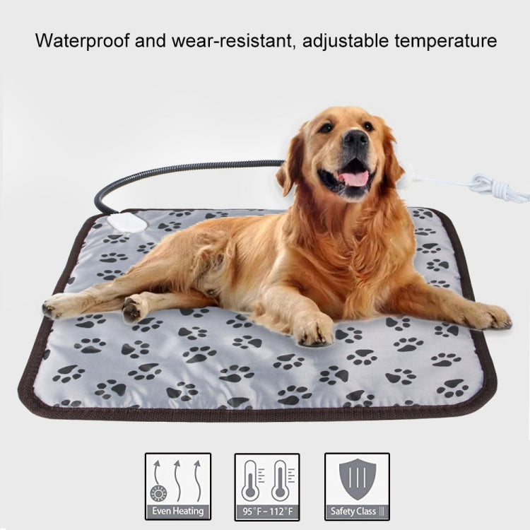Coperta elettrica per animali domestici a temperatura regolabile resistente all'usura e resistente ai morsi, 45x45cm