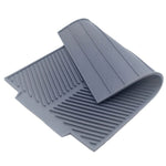 Tampone di scarico in silicone Tappetino per asciugatura isolamento termico multifunzionale da cucina, Grey, Green