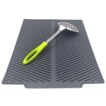 Tampone di scarico in silicone Tappetino per asciugatura isolamento termico multifunzionale da cucina, Grey, Green