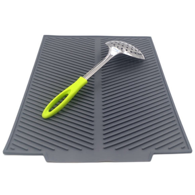 Tampone di scarico in silicone Tappetino per asciugatura isolamento termico multifunzionale da cucina, Grey, Green