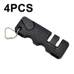 4 pezzi affilacoltelli per esterni Speeder mini affilacoltelli, 4 PCS Black