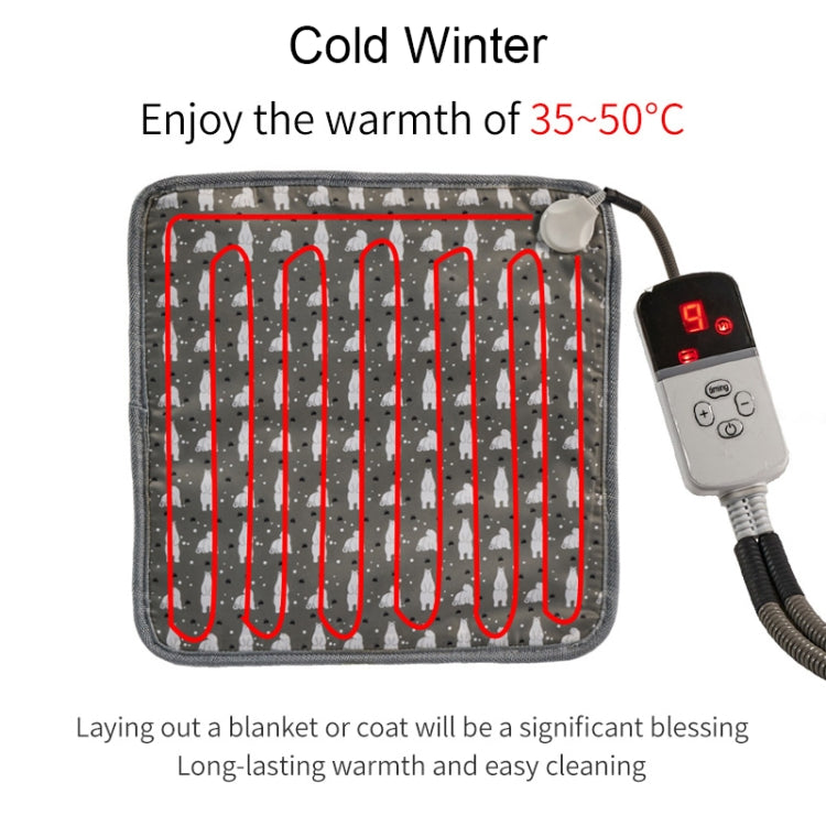 CW45 45x45cm Cuscino riscaldante per animali domestici con regolazione della temperatura multilivello, specifiche:, US Plug, UK Plug, EU Plug