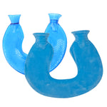 Borsa per acqua calda a prova di esplosione a prova di esplosione della spalla e del collo della compressa calda del PVC a forma di U, Blue + Gray Crystal, Blue + Navy Crystal, Blue + Green Snowflake Knitted, Blue + Gray Knitted, Blue + Cyan Knitted   ...