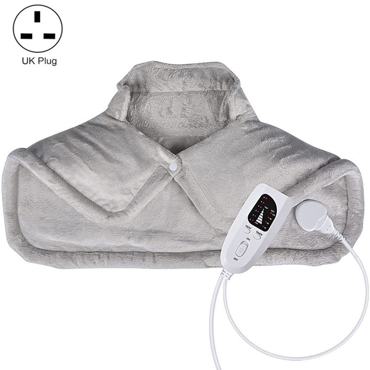 Scialle termico riscaldato elettricamente sulla schiena e sul collo, UK Plug (Creamy-white), EU Plug (Creamy-white), US Plug (Creamy-white), AU Plug (Creamy-white), UK Plug (Dark Gray), EU Plug (Dark Gray), US Plug (Dark Gray), AU Plug (Dark Gray)
