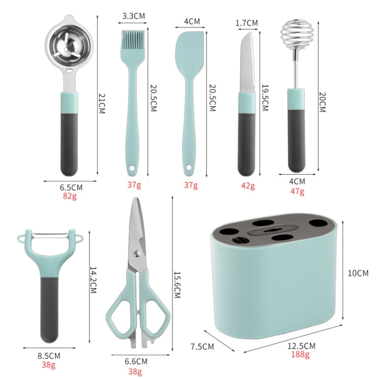 Set di gadget da cucina per pelapatate in acciaio inossidabile con supporto per la conservazione, 5 PCS / Set, 6 PCS / Set, 8 PCS / Set