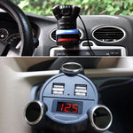 Caricabatteria da auto KingNeed C30 Four USB 3 in 1 Accendisigari per auto, C30