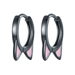 Orecchini Cat Ears Claws Orecchini in oro nero placcato argento 925, SCE1515, SCE1516