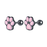 Orecchini Cat Ears Claws Orecchini in oro nero placcato argento 925, SCE1515, SCE1516