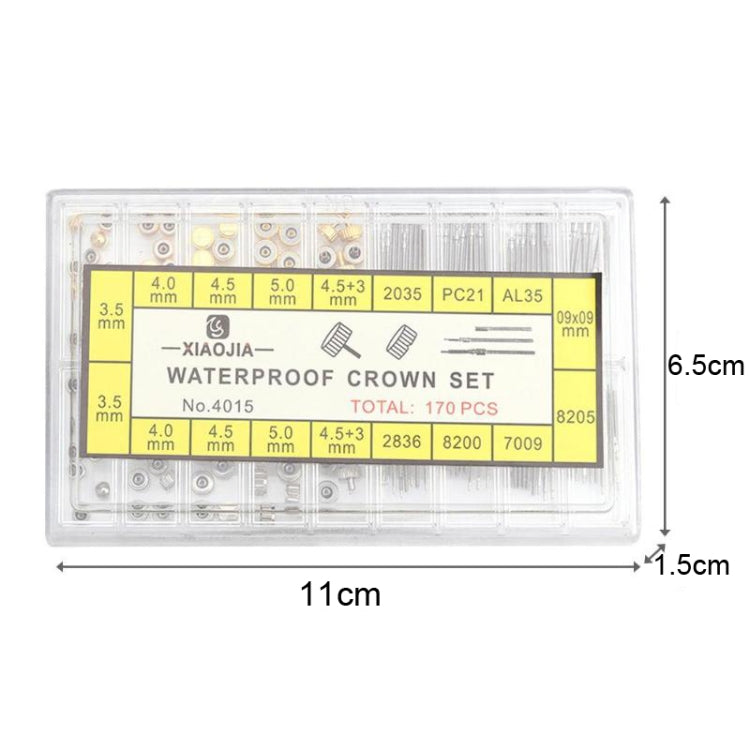 170 PZ / Scatola C012 Accessori per orologi Corona epossidica per orologi Parti per la riparazione della corona e dello stelo, 170 PCS / Box C012