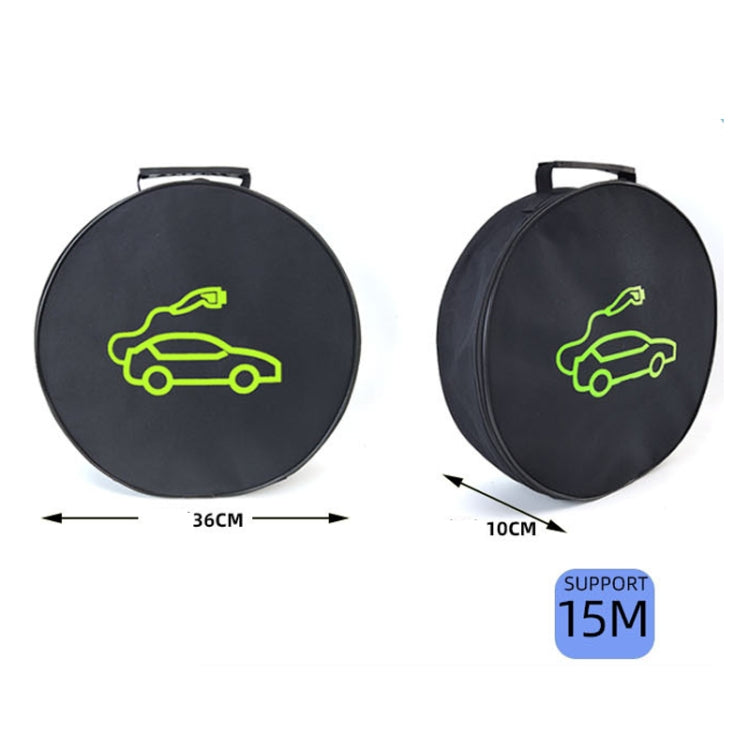 Custodia per cavo di ricarica per auto Borsa per il trasporto per spine di ricarica per veicoli elettrici,Spec:, Round Without Logo, Round  With Logo, Square Without Logo, Square With Logo, Large With Logo, Large Without Logo