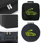 Custodia per cavo di ricarica per auto Borsa per il trasporto per spine di ricarica per veicoli elettrici,Spec:, Round Without Logo, Round  With Logo, Square Without Logo, Square With Logo, Large With Logo, Large Without Logo