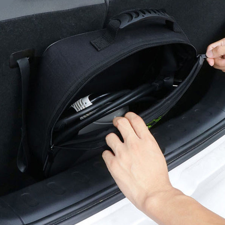 Custodia per cavo di ricarica per auto Borsa per il trasporto per spine di ricarica per veicoli elettrici,Spec:, Round Without Logo, Round  With Logo, Square Without Logo, Square With Logo, Large With Logo, Large Without Logo