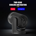 Riscaldamento e raffreddamento per auto 12V 130W Riscaldatore antiappannamento e sbrinamento in vetro con ventola a doppio uso, Black, White