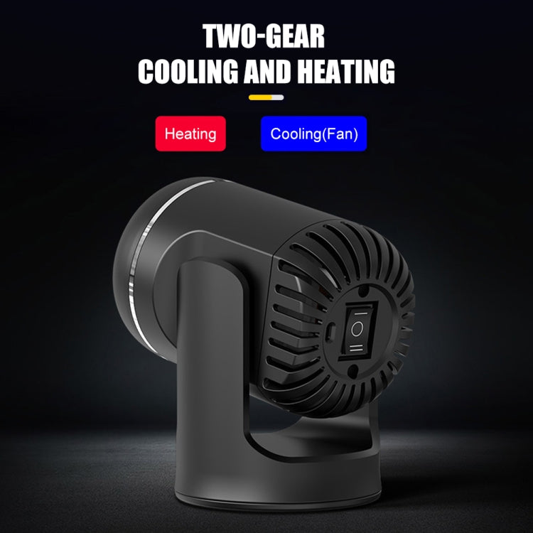 Riscaldamento e raffreddamento per auto 12V 130W Riscaldatore antiappannamento e sbrinamento in vetro con ventola a doppio uso, Black, White
