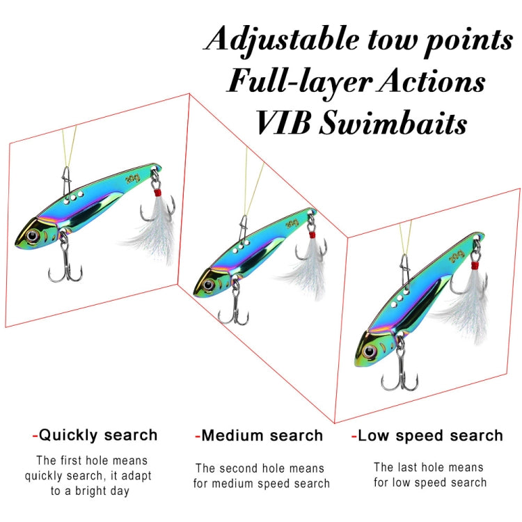 PROBEROS DW559 Colorful VIB Sequenant Far Subsidine Lure Bait, Specifica:, 5g, 7g, 12g, 15g, 20g
