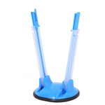 Supporto per rack baggy da 2 pezzi per borsa per la preparazione degli alimenti Borsa per congelatore in plastica Supporto per borsa con chiusura lampo, Green, Blue, Orange