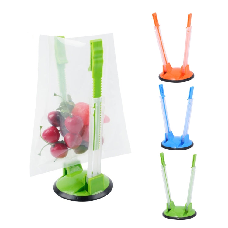 Supporto per rack baggy da 2 pezzi per borsa per la preparazione degli alimenti Borsa per congelatore in plastica Supporto per borsa con chiusura lampo, Green, Blue, Orange