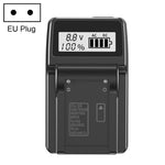 Caricabatteria per fotocamera con caricabatterie singolo LCD, spina europea