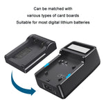 Caricabatteria per fotocamera con caricabatterie singolo LCD, spina europea