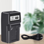 Caricabatteria per fotocamera con caricabatterie singolo LCD, spina europea