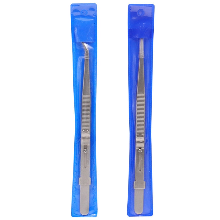 Pinzette per gioielli con diamanti con pinzette in acciaio inossidabile scanalate, specifiche:, Straight, Bending