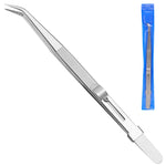 Pinzette per gioielli con diamanti con pinzette in acciaio inossidabile scanalate, specifiche:, Straight, Bending