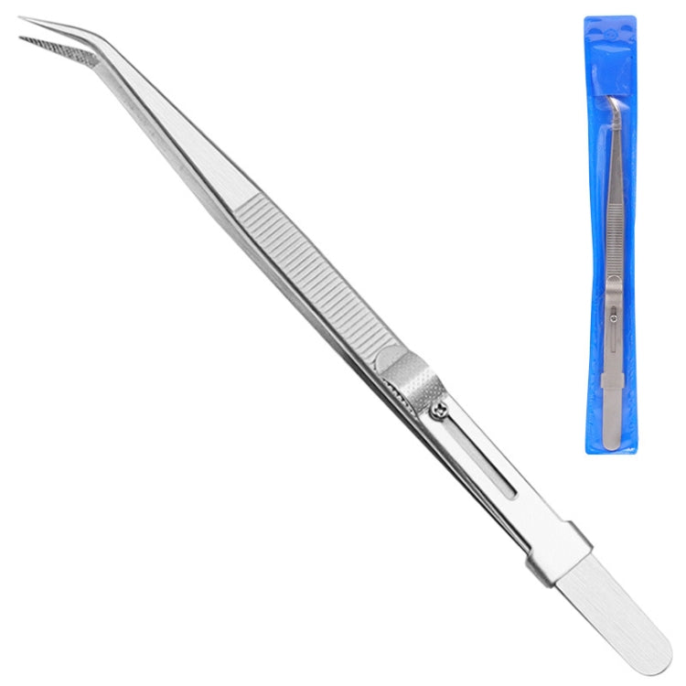 Pinzette per gioielli con diamanti con pinzette in acciaio inossidabile scanalate, specifiche:, Straight, Bending