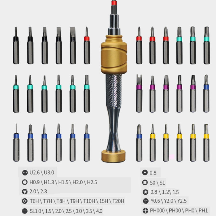 Set di cacciaviti per occhiali in alluminio 37 in 1, strumenti di riparazione per lo smontaggio dell'orologio del computer, 37 in 1