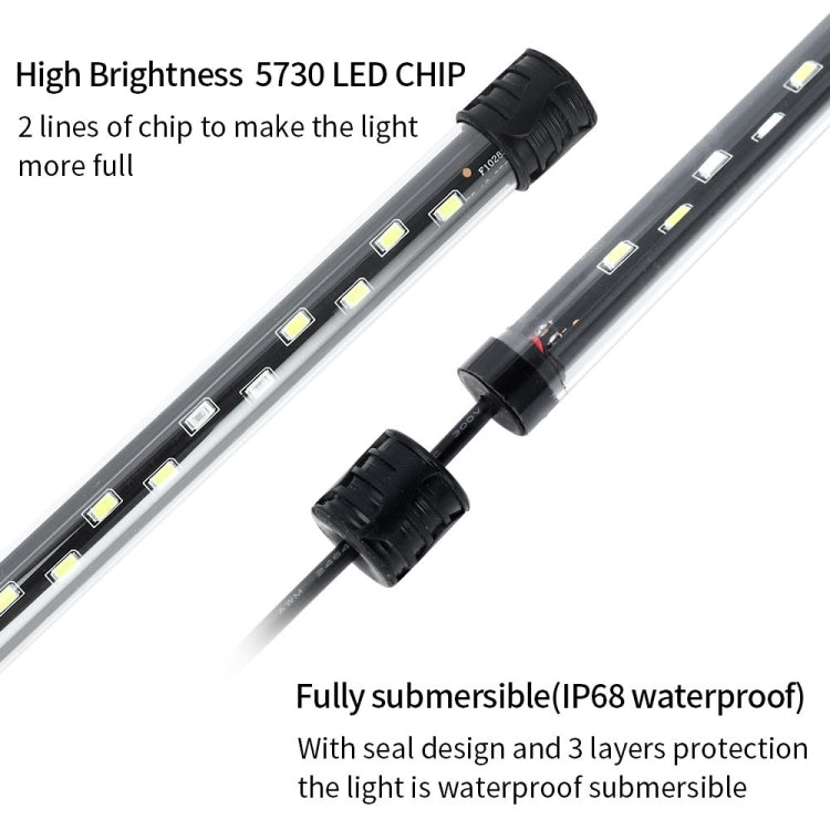 90-260V Luce subacquea per acquario Luce per acquario a LED, Q20BW Blue+White Light, Q30BW Blue+White Light, Q40BW  Blue+White Light, Q50BW Blue+White Light, Q60BW  Blue+White Light, Q20CF RGB Light, Q30CF  RGB Light, Q40CF  RGB Light, Q50CF  RGB Light...