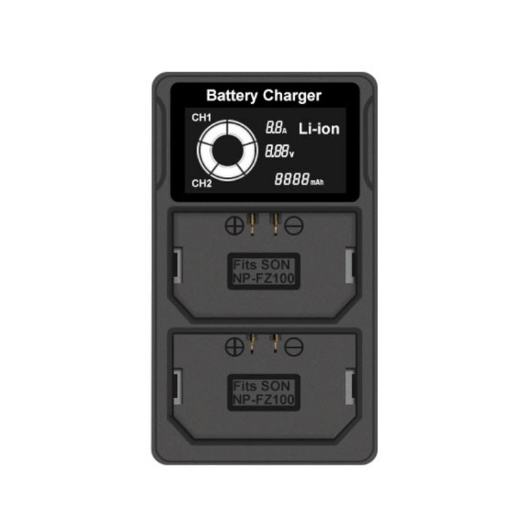 Caricabatteria per fotocamera a doppia carica con schermo LCD USB