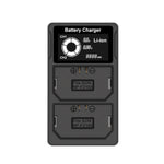 Caricabatteria per fotocamera a doppia carica con schermo LCD USB
