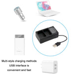 Caricabatteria per fotocamera a doppia carica con schermo LCD USB