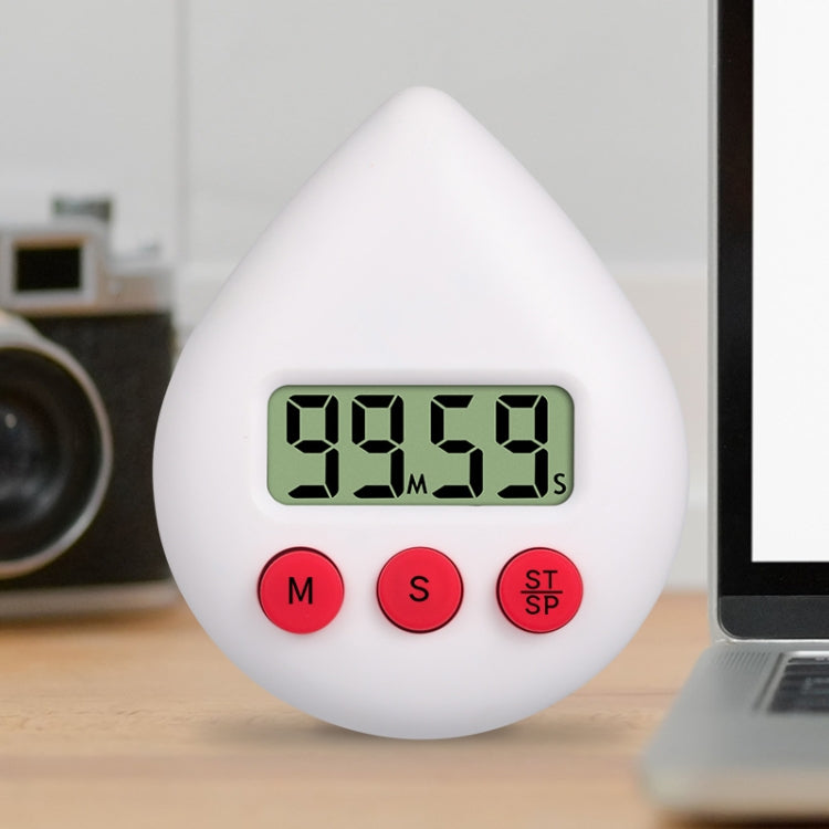 Promemoria per l'apprendimento degli studenti con timer elettronico a goccia d'acqua, White, Black, Orange, Green, Blue, Light Pink, Yellow Green, Light Green